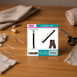 Cremallera Invisible Ilan Marrón 25cm Accesorio de Costura - Product Image 2