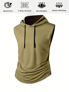 เสื้อกล้ามออกกำลังกายแบบมีฮู้ดสำหรับผู้ชาย ยี่ห้อ Flex Fit เหมาะสำหรับการเพาะกายและฟิตเนส - Product Image 1