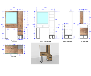 Modern <b>Dressing</b> <b>Table</b> with Mirror <b>Storage</b> Drawers <b>for</b> Bedroom Durable Stylish Makeup Vanity Furniture with Organizer - Product Image 2