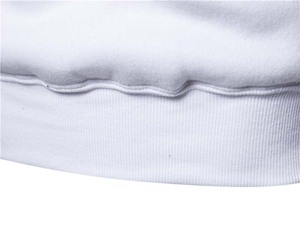 Sudadera con Capucha Blanca para Hombre, Corte Holgado, 100% Algodón, Informal, con Bolsillo, Forro Polar Ligero, Unisex, Color Claro - Product Image 4