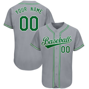 Camiseta de Béisbol 100% Poliéster para Hombre, Uniformes Personalizados de Softbol para Adultos, Camiseta de Color Sólido Estampada de Secado Rápido y Transpirable con Cuello en V - Product Image 1