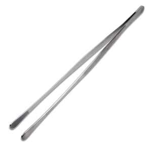 Professional 2-Piece 12-inch Stainless Steel Chef Tweezers with Serrated Tips Dishwasher Safe for BBQ and Cooking Tongs - Product Image 2
