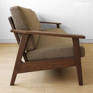 Canapé intemporel en teck de style mid-century avec accoudoirs angulaires distinctifs, sièges rembourrés haut de gamme - Product Image 3