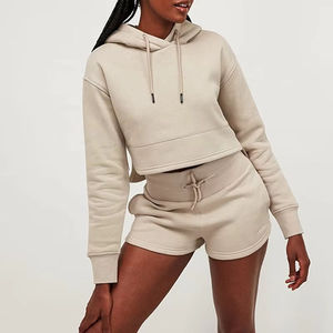 OEM 2025 Spring Jogger <b>Jumpers</b> Gym Custom Workout 2 Piece Women Set Crop Top Oversize Hoodie Women Sweatshirt Sets - Product Image 6