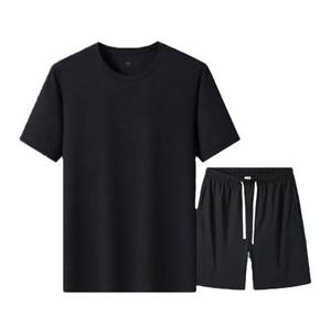 Conjunto Deportivo de 2 Piezas para Hombre, Estilo Casual, Ligero, Transpirable y Cómodo, Pantalones Cortos hasta la Rodilla, Mezcla de Poliéster/Algodón, para Otoño - Product Image 1