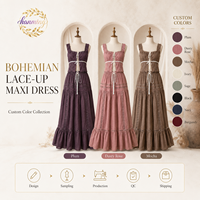 Nouvel ensemble de robe décontractée pour femmes, multicolore, à lacets, sans manches, 2 pièces, mignon et frais, printemps/été, ODM, 100% coton