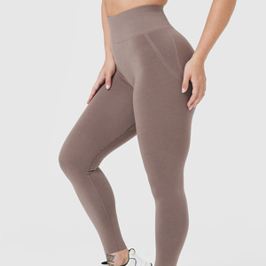 Women's <b>Plus</b> <b>Size</b> High-Waist Solid <b>Yoga</b> <b>Pants</b> Elastic Waist Soft Spandex/Nylon Eco-Friendly Breathable Quick Dry Workout - Product Image 3