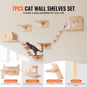 Estantes de Pared para Gatos con Plataformas para Saltar, Camas para Gatos, Hamacas, Árbol para Gatos, Muebles para Gatos, Casas y Muebles para Mascotas - Product Image 2