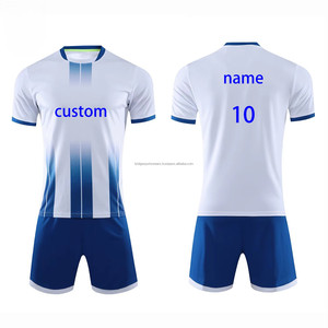 Conjunto de Uniforme de Fútbol con Logotipo Personalizado, Estilo Vintage, 100% Poliéster, Impresión Digital, Transpirable, Ropa Deportiva para Equipos - Product Image 1