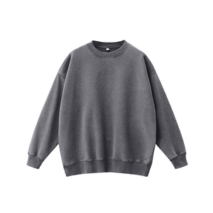 เสื้อสเวตเชิ้ตคอกลมโอเวอร์ไซส์พรีเมียมสำหรับทุกเพศ ผ้าฝ้ายฟลีซ 100% สำหรับฤดูหนาว สไตล์สตรีทแวร์ - Product Image 2