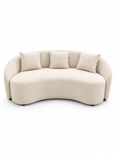 Sofá Curvo Cello Ivory de Emerald Sofa, Sofá Redondo Moderno y Contemporáneo para Sala de Estar o Estudio, Fabricante de Sofás con Tela Personalizada - Product Image 1