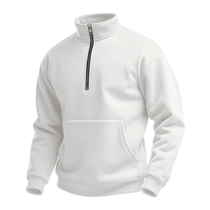 OEM Customized Logo Design Men'<b>s</b> autumn waffle high collar half zipper pocket pullover long sleeve sweatshirt <b>jacket</b> - Product Image 4