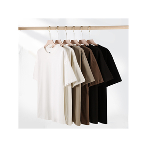 T-shirt décontracté à manches longues pour homme, 240g, 100% coton jersey, col rond, respirant, coupe ample, couleur unie, passe-partout - Product Image 1