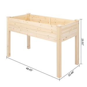 Fioriera Moderna Ecologica 119*57*76cm in Legno, Design Personalizzato per Giardino, Vasi per Fiori e Piante Verdi Inclusi - Product Image 2