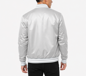 Stylish varsity jacket delivering soft warmth durable performance and sporty sophistication for fashionable casual outerwear use - Product Image 3