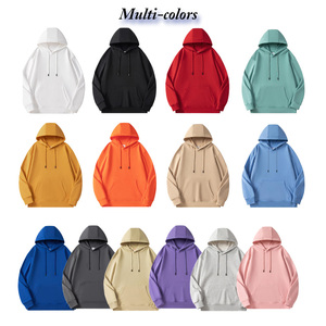 Heavyweight 280 Gsm Men's Pullover Hooded Hoodie Custom Logo Embroidery Unisex European Size Track Suit Top - Product Image 2