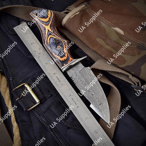 Couteau à Découper Damas Ultra-Tranchant de Haute Qualité, Fabrication Artisanale, Manche en Bois Pakka, Étui en Cuir Personnalisé, Faible MOQ, Vente Directe Usine OEM ODM - Product Image 3