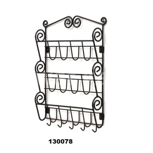 Étagères murales en métal noir pour le rangement dans la salle de bain et la cuisine - Product Image 2