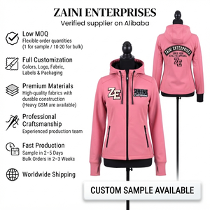 Chaqueta Softshell para Mujer, 340 GSM, Tela Premium de Poliéster y Spandex, Color Rosa, con Capucha, Bordado Personalizado, Logotipo con Transferencia Térmica - Product Image 1