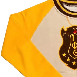 Sweat-shirts personnalisés avec lettres grecques brodées pour l'automne/hiver, service OEM, 100% coton molletonné - Product Image 4