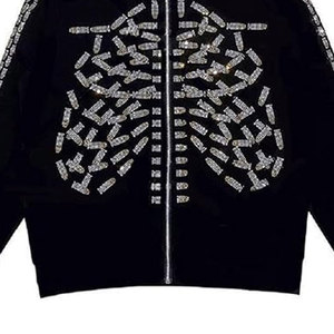 Oferta Caliente, Nueva Llegada, Sudaderas con Pedrería 100% Algodón para Hombre, Estilo Único, Transpirables, Ligeras, Corte Holgado, con Bolsillo - Product Image 4