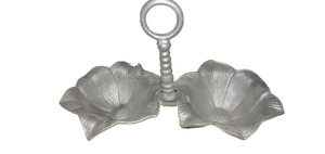 จานชามแบบใช้แล้วทิ้งรักษ์โลก ลายใบไม้โลหะ ช่องใส่ของสองช่อง - Product Image 4