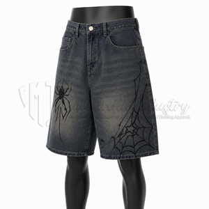 Pantalones Cortos Vaqueros de Mezclilla Lavada Estilo Vintage para Hombre, Holgados, hasta la Rodilla, Estilo Urbano, Ecológicos, Casuales - Product Image 3