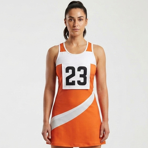 Custom Women Netball Jersey Breathable Women's Netball Jersey Sublimation Sports Women's Sleeveless Netball Jersey - Product Image 6