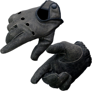 Samroz Sports Men's Cowhide Leather Gauntlet Motorcycle Hand <b>Gloves</b> - Product Image 2