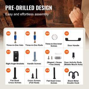 Caja de Arena para Gatos Grande y Oculta con 4 Estantes de Almacenamiento, Mueble de Madera para Baño de Gatos, Compatible con la Mayoría de las Cajas, 33.5\" de Largo x 19.3\" de Ancho x 72.3\" de Alto - Product Image 5