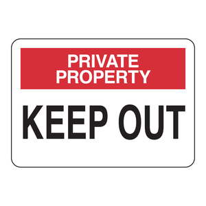 Panneau de signalisation d'interdiction d'entrée sur terrain privé - Aire restreinte intérieure et extérieure - Avertissement de sécurité - Product Image 1