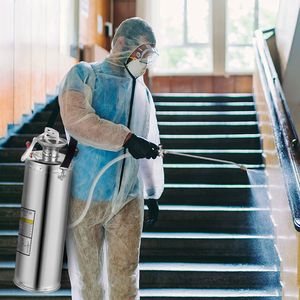Spruzzatore a pompa manuale da 20 pollici con tubo rinforzato da 3 piedi, manometro e valvola di sicurezza, in acciaio inossidabile da 3 galloni - Product Image 1