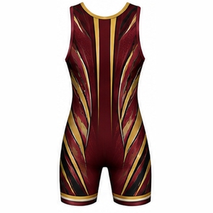 Men’s Custom Wrestling <b>Singlets</b> Athletic Compression Uniforms with Full Sublimation Printing and Team Design - Product Image 3