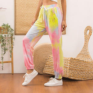 Pantalones de chándal holgados de cintura alta para mujer, estilo jogger, informales, con cintura elástica, para otoño e invierno - Product Image 1