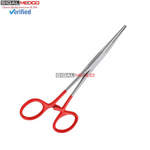 คีมหนีบห้ามเลือด Kelly Hemostat Forceps ขนาด 5.5 นิ้ว แบบตรง สีแดง เครื่องมือผ่าตัด เกรดเยอรมัน ผลิตจากเหล็กกล้าไร้สนิม พร้อมระบบล็อค - Product Image 3