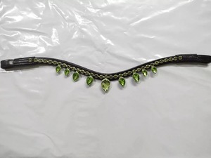Bridelet en cristal vert clair magnifique, fabriqué en Inde, pour équipement de boulangerie équine, disponible au prix direct usine. - Product Image 6