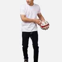 T-shirt blanc pour homme, manches courtes, coupe classique, jersey en coton décontracté, col rond, design uni