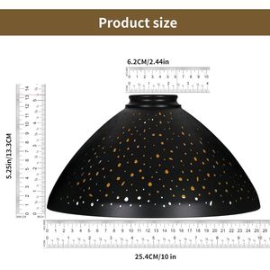 Paralume in Metallo con Stelle Incise per Lampada da Terra, Copertura Sostitutiva per Torchiere con Bellissimo Design a Stelle - Product Image 2