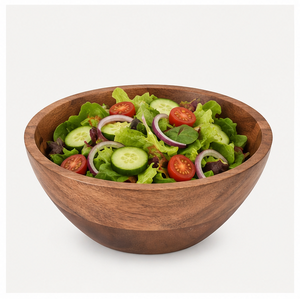 Juego de Tazones de Madera de Acacia Hechos a Mano, Tazones Redondos de Madera Premium para Ensaladas y Servir, Decoración de Cocina, Frutas y Bocadillos, en Oferta - Product Image 5