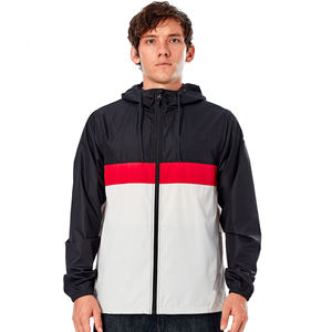 Veste coupe-vent personnalisée pour homme avec logo, imperméable, pour la randonnée et le travail en extérieur, style polyester, fermeture éclair - Product Image 1