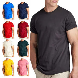 NUEVA Camiseta de Manga Corta para Hombre, Elástica, Casual, Corte Regular, Bordada, Lisa, de Color Sólido, Ecológica, de Poliéster y Algodón - Product Image 2