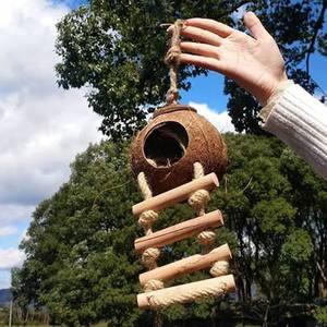 Casa para Pájaros de Cáscara de Coco Personalizada, Nido Natural para Pájaros de Jardín, Exteriores y Mascotas - Product Image 6