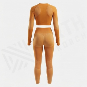 HighWaist Athletic <b>Leggings</b> Solid <b>Pattern</b> Custom Logo PlusSize Two Piece Yoga Set Outdoor Sports Fitness Activewear - Product Image 2