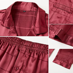 Long Sleeve Men Night Suit Button <b>Down</b> Collar Long Pants Set Drawstring Waist Soft Breathable Winter Pajamas Home - Product Image 3