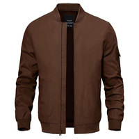 Blouson Bomber Homme Col Montant Coupe Personnalisée Imperméable Enduit Coupe-Vent Réversible Toutes Saisons Couleurs Personnalisées Logo Personnalisé