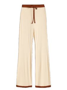 กางเกงเลกกิ้งผ้านิ่มเอวสูงลำลองของผู้หญิงสำหรับ2025เลกกิ้งผ้าระบายลมมีเชือกผูกด้านหน้าระบายอากาศได้ดีตกแต่งทาสี - Product Image 4