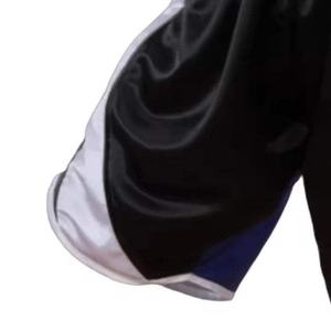 Pantalones Cortos de Boxeo para Hombre, Negros, Blancos y Azules, con Bloques de Color Satinados, Transpirables, de Poliéster, Ropa Deportiva - Product Image 6