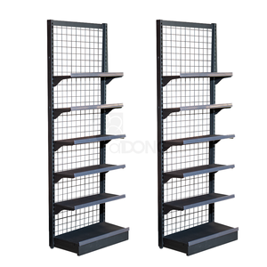 Étagère de supermarché métallique simple face, système d'étagères de magasin de détail noir, OEM Vietnam ADong A28 - Product Image 1
