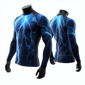 Rashguard sans manches pour homme à imprimé éclair - Polyester/Nylon, séchage rapide et antibactérien - Product Image 2