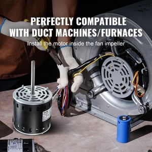 Motore per Ventilatore Forno 3/4HP 208/230V 3.85A 1075RPM 5 Velocità Rotazione CW/CCW Telaio 48 Lunghezza Albero 4.8 Pollici per Sistemi HVAC Domestici - Product Image 6